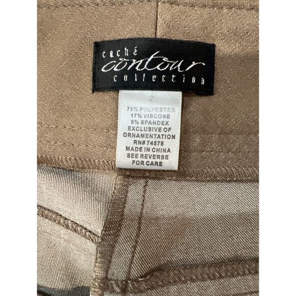 Cache Contour Collection Capri Pants – Tan/Brown – Size 2 – NWOT - Picture 7 of 12